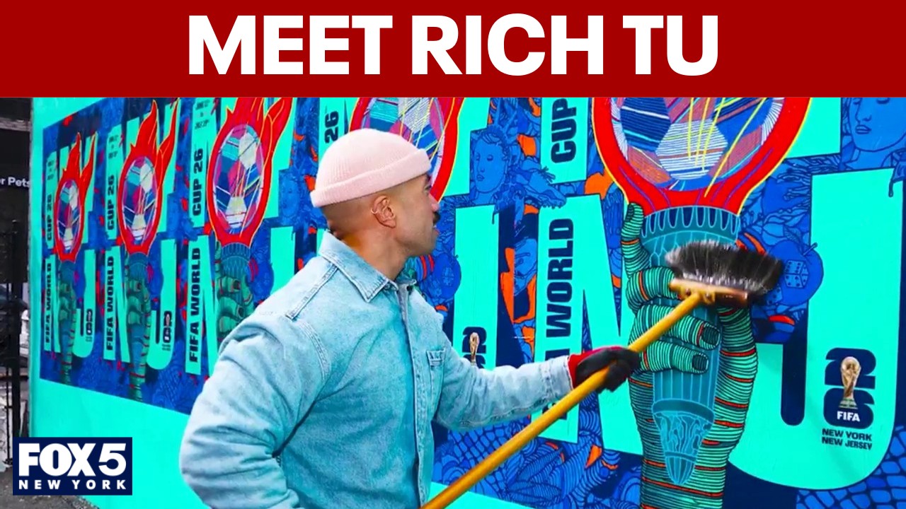 Video thumbnail for Meet the artist behind the official NYC/NJ FIFA World Cup 2026 poster