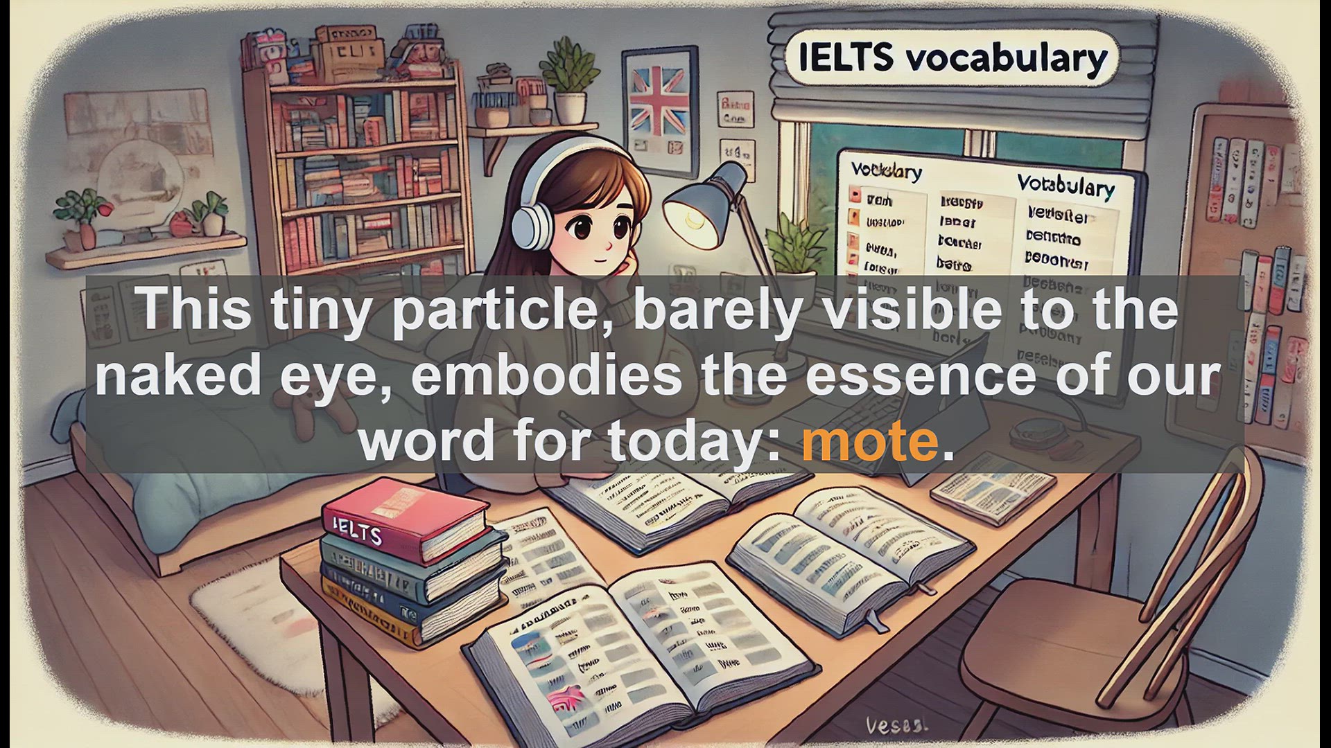 'Video thumbnail for 2000 Must Know IELTS 9.0 Vocabulary - IELTS Vocabulary: Understanding and Using 'Mote''
