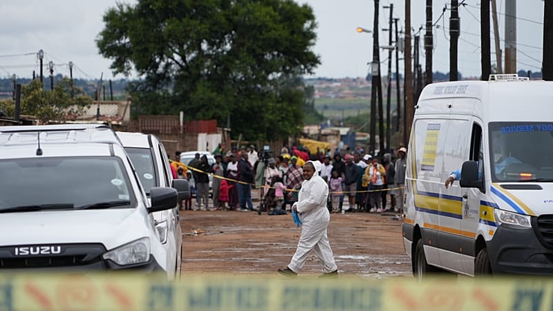 Video thumbnail for 9 killed, 10 wounded in South Africa pub shooting