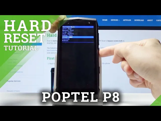 Video thumbnail for How to Hard Reset POPTEL P8 - Factory Data Reset  / Unlock Screen Lock