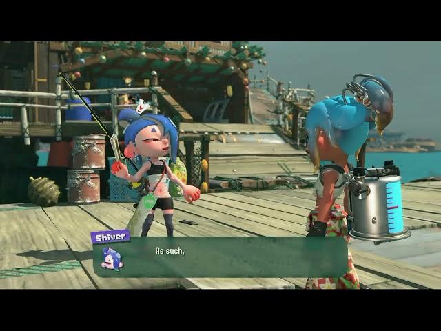 Video thumbnail for Splatoon Raiders - Hideout Ship: Talk with Shiver About Her Showstopper Huhujiro Clan Scroll