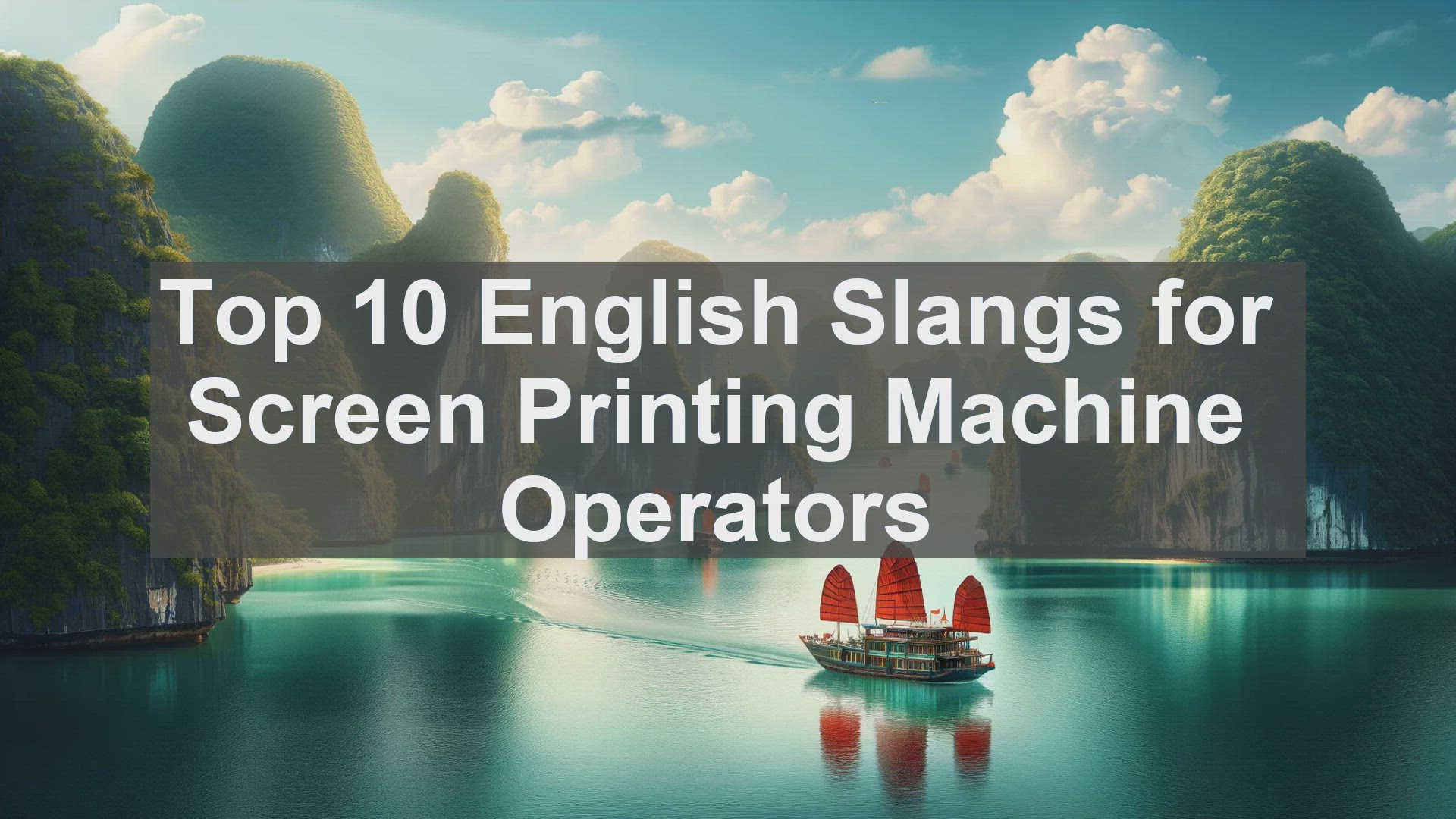 'Video thumbnail for Top 10 English Slangs for Screen Printing Machine Operators'