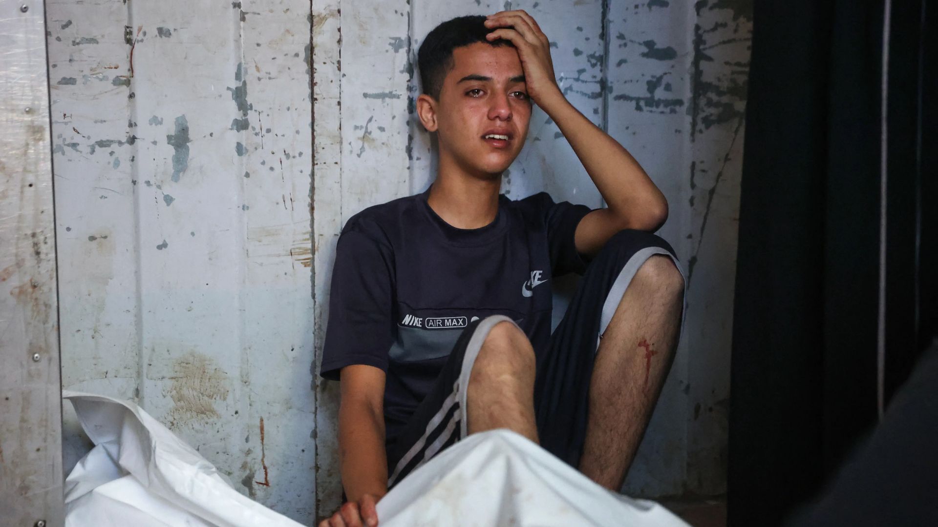 'Video thumbnail for Israeli drone strike kills children queuing for water in Gaza’s al-Mawasi ‘safe zone’'