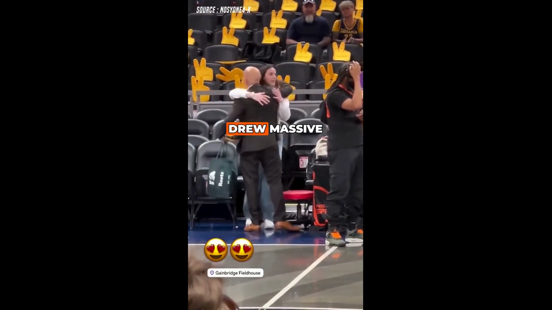 'Video thumbnail for Caitlin Clark Gifts Custom Basketballs to Rebecca Lobo and Ryan Ruocco Before WNBA Playoffs'