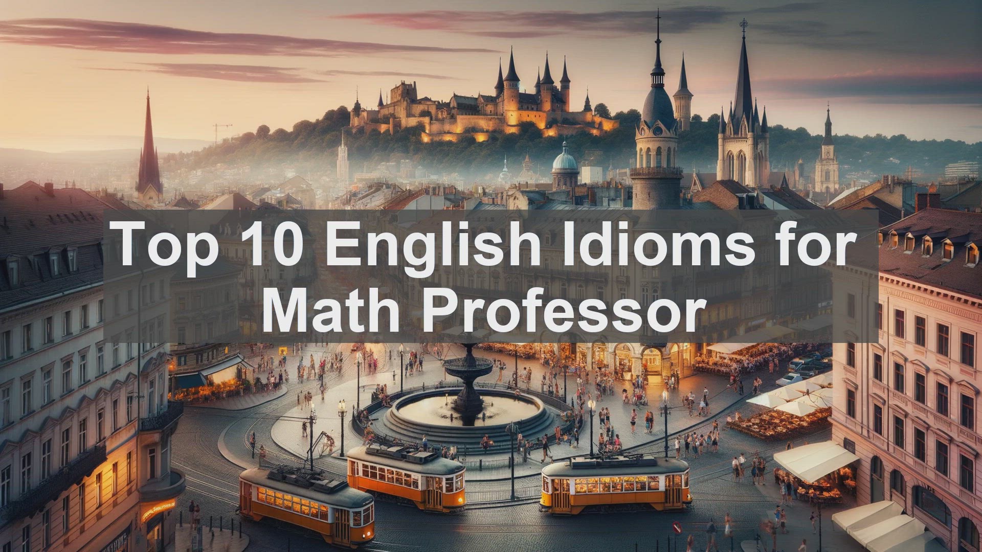 'Video thumbnail for Top 10 English Idioms for Math Professor'