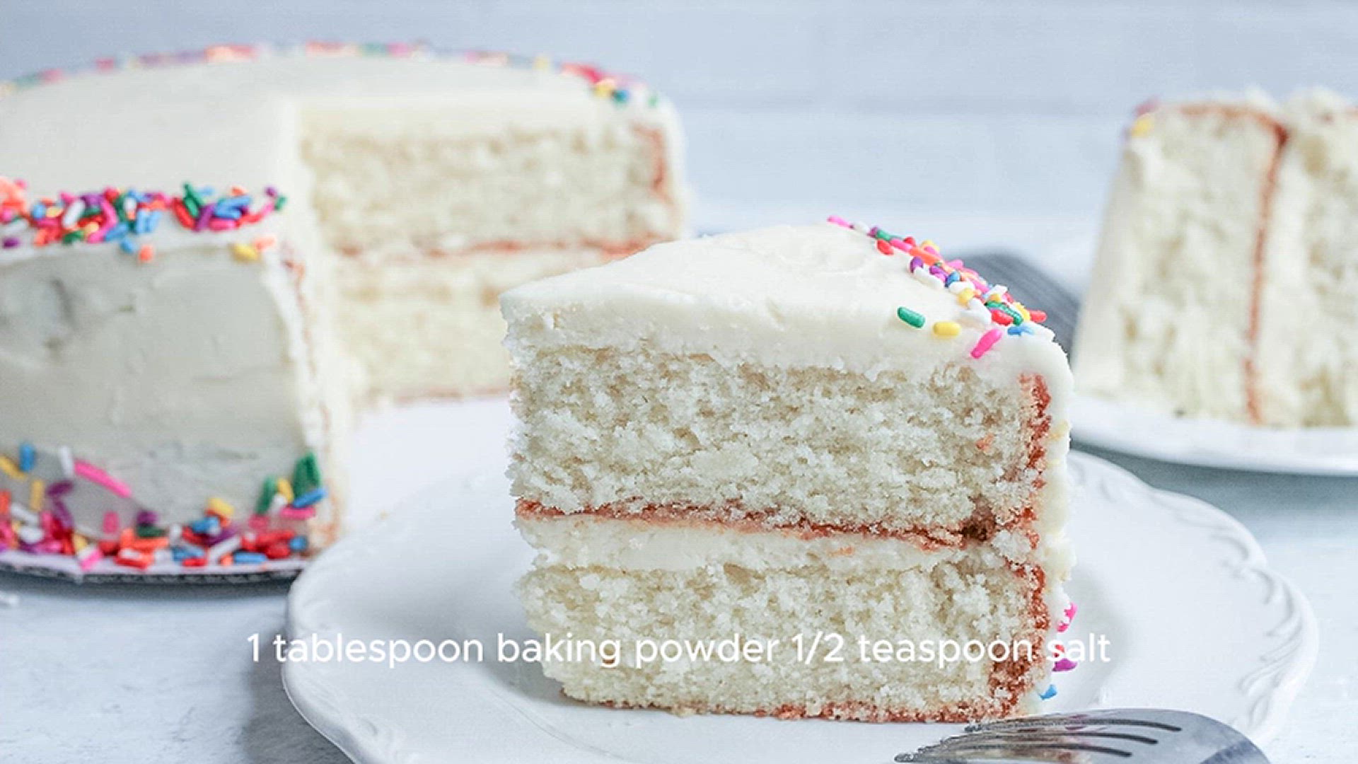 'Video thumbnail for White Cake Recipe'