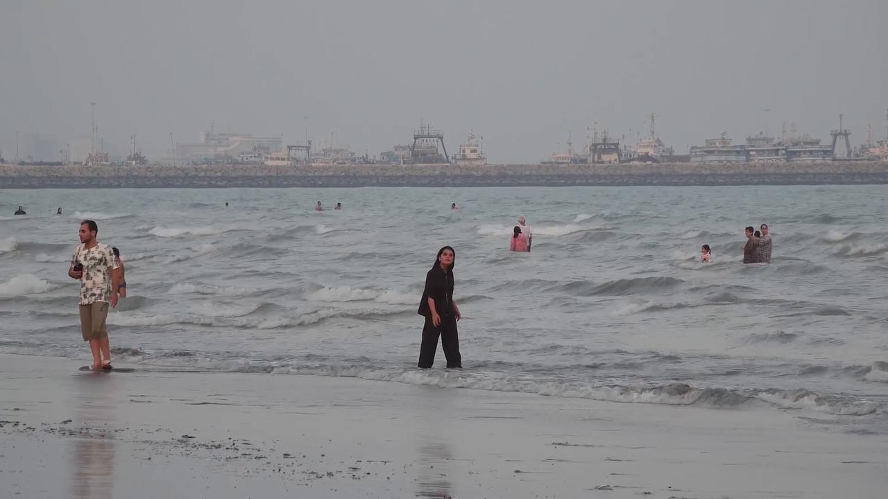 Video thumbnail for Iran: Merchant ships remain at anchor in Strait of Hormuz.
