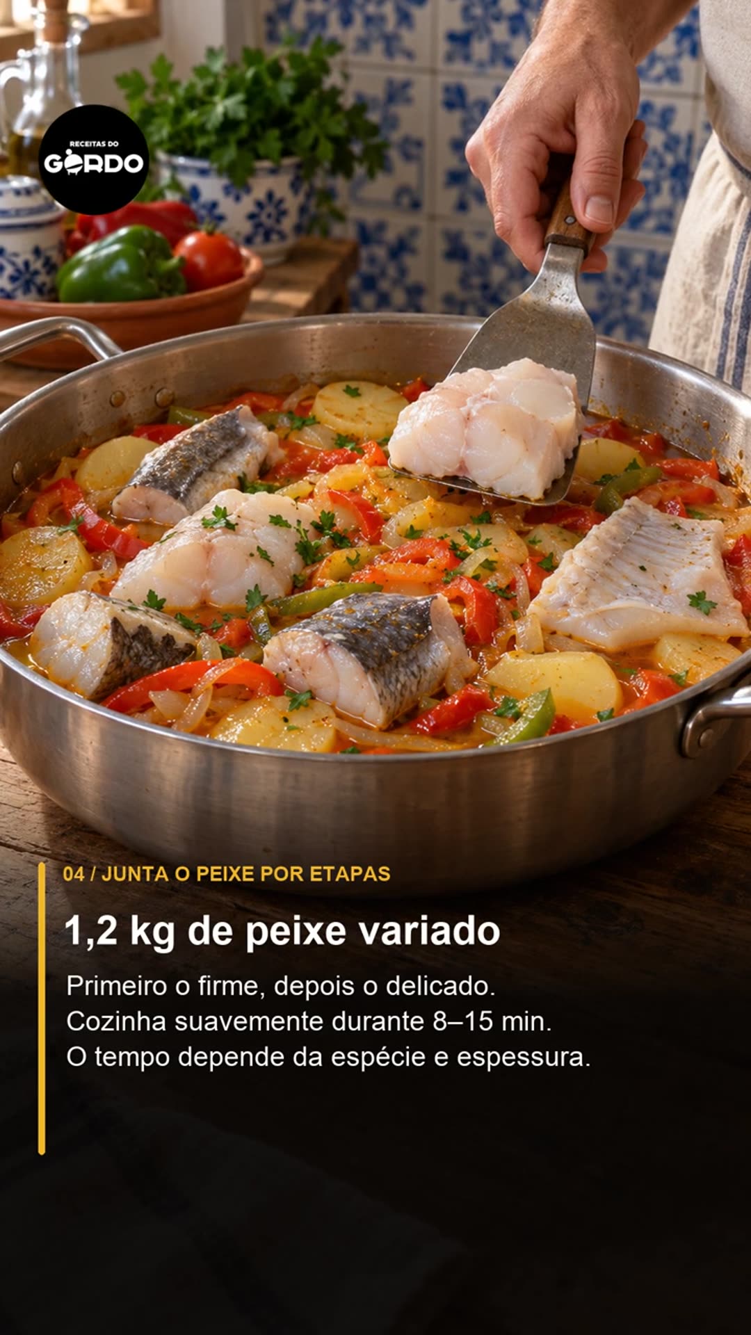 Video thumbnail for 🐟 Caldeirada de peixe à portuguesa #ReceitasDoGordo #CaldeiradaDePeixe #ReceitasDePeixe