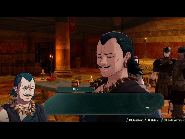 Video thumbnail for Fire Emblem: Fortune's Weave - 1 Leda Path Ch 1: Sirocco, Mu, Bjor Intros | Leda Dance Cutscene