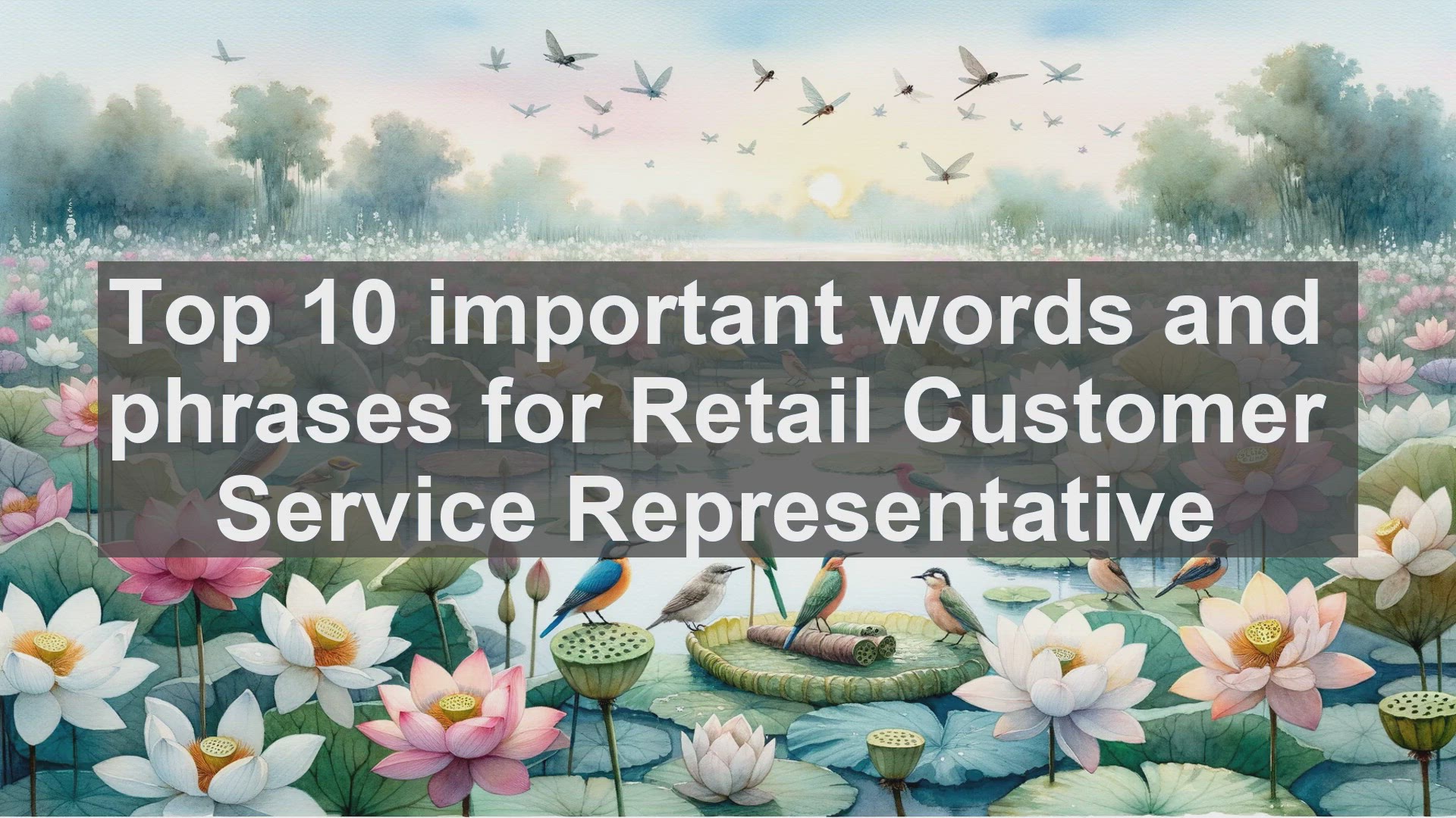 'Video thumbnail for Top 10 important words and phrases for Retail Customer Service Representative'