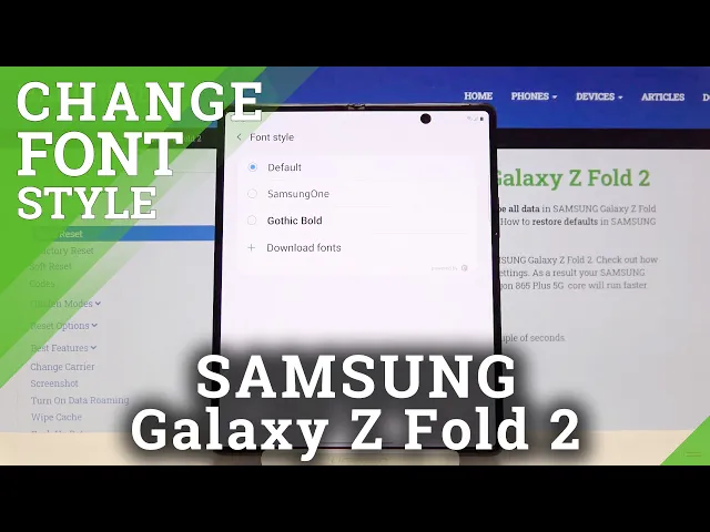 Video thumbnail for Display Settings - Font Style Changing on SAMSUNG Galaxy Z Fold 2