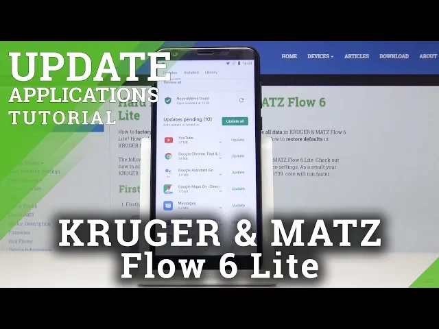 Video thumbnail for How to Get Latest App Updates on KRUGER & MATZ Flow 6 Lite - Update Software