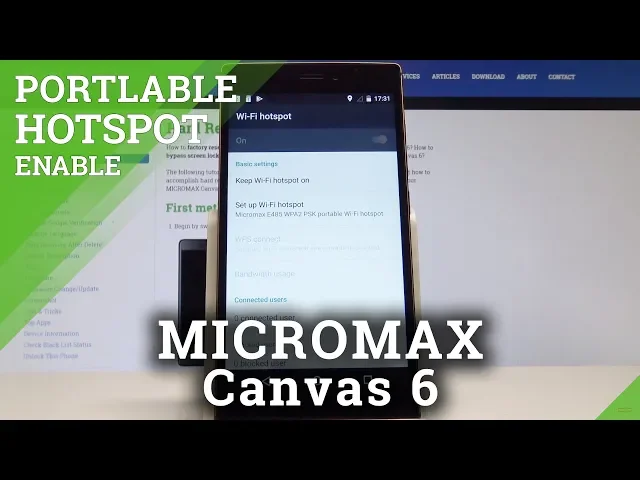 Video thumbnail for How to Set Up Portable Hotspot on MICROMAX Canvas 6 - Enable Mobile Data Sharing