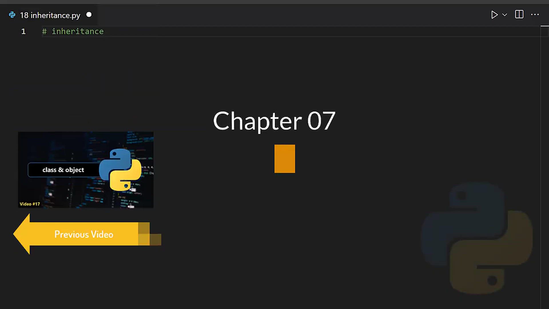 'Video thumbnail for Inheritance in Python'