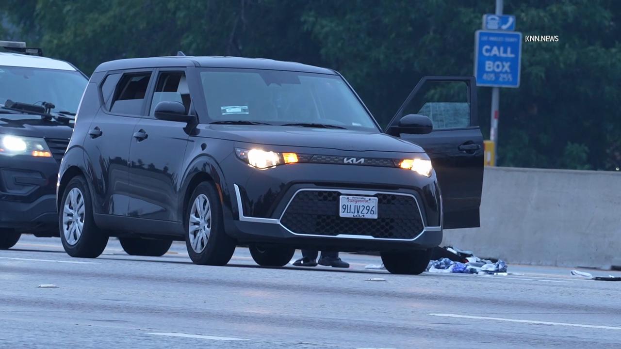 Video thumbnail for US, Los Angeles: Culver City Police Pursuit Ends in Shooting On 405 Freeway Part 2.
