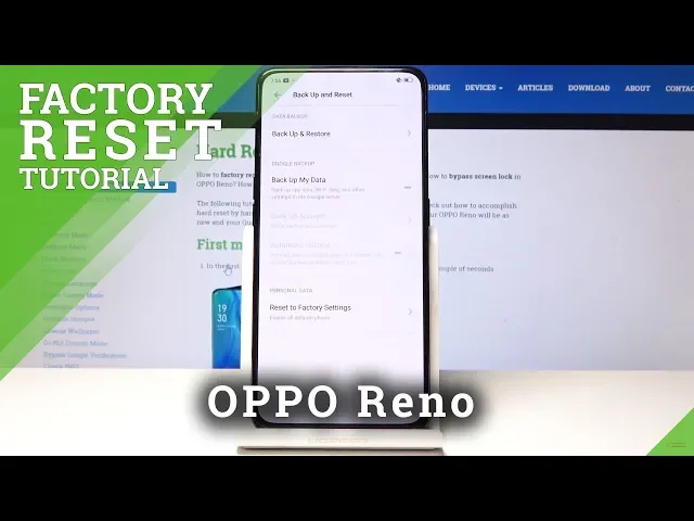 Video thumbnail for OPPO Reno  Factory Reset / Remove All Data