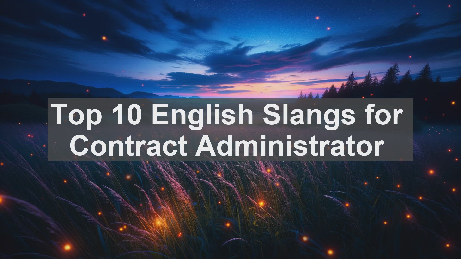 'Video thumbnail for Top 10 English Slangs for Contract Administrator'