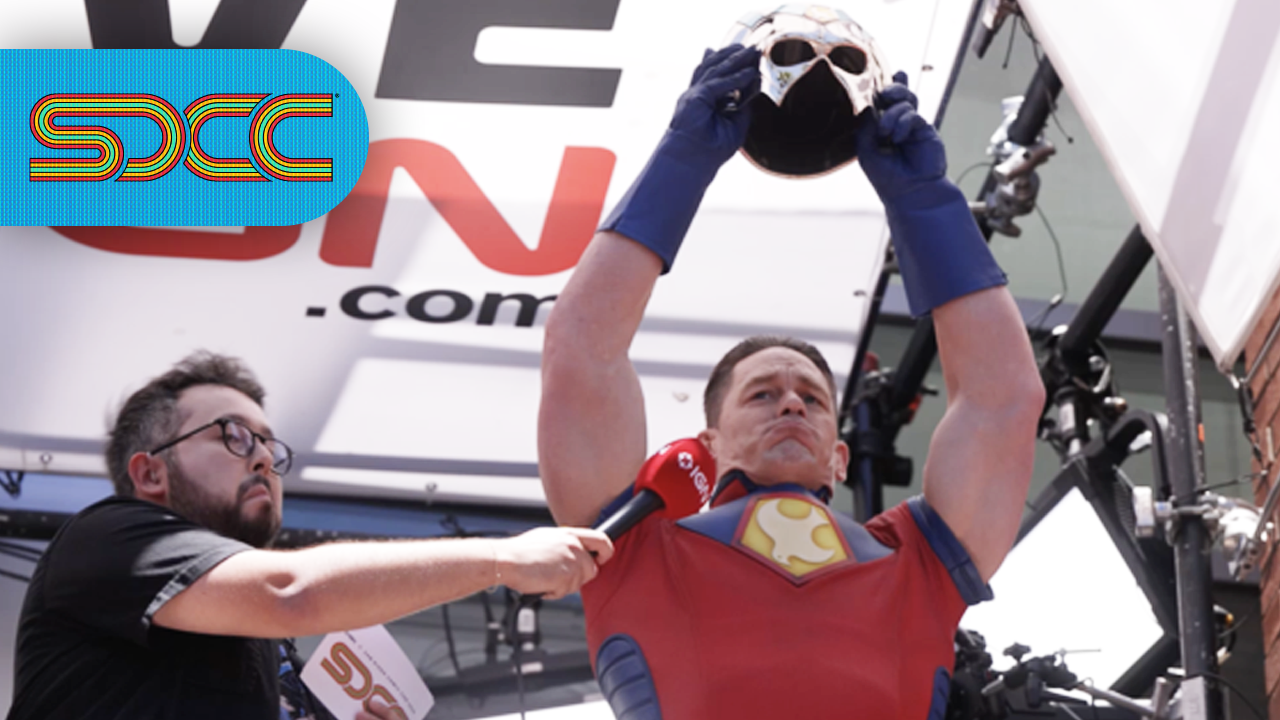 Video thumbnail for John Cena and James Gunn Surprise Peacemaker Fans From Our Comic-Con Balcony | SDCC 2025
