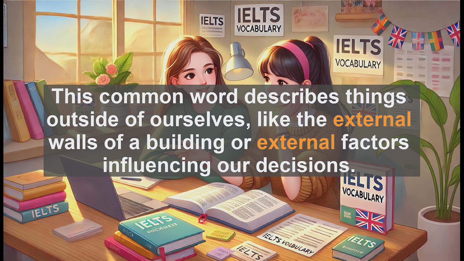 'Video thumbnail for 2500 Must Know IELTS 6.5 Vocabulary - Understanding 'External': A Key Word for IELTS Success'