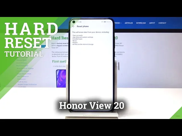 Video thumbnail for How to Hard Reset Honor View 20 - Wipe Data by Settings