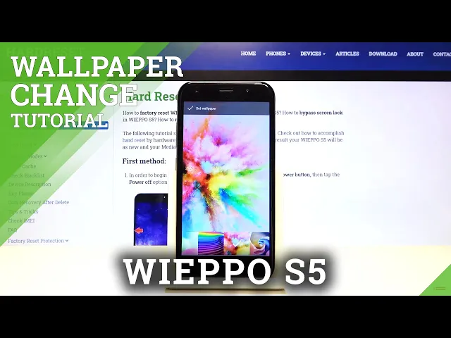 Video thumbnail for How to Change Screen Wallpaper on WIEPPO S5 – Background Image