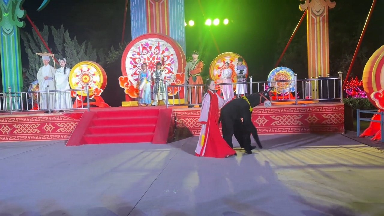 Video thumbnail for Donkey Mascot Surprises Crowd During Henan Show