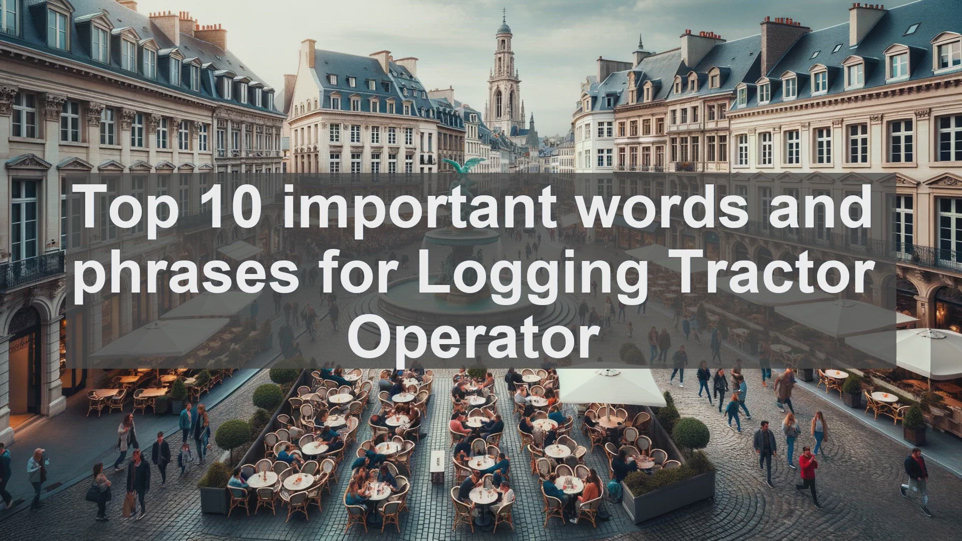 'Video thumbnail for Top 10 important words and phrases for Logging Tractor Operator'