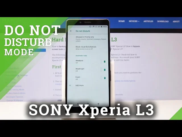 Video thumbnail for How to Enable Do Not Disturb Mode in SONY Xperia L3 – Silence Mode