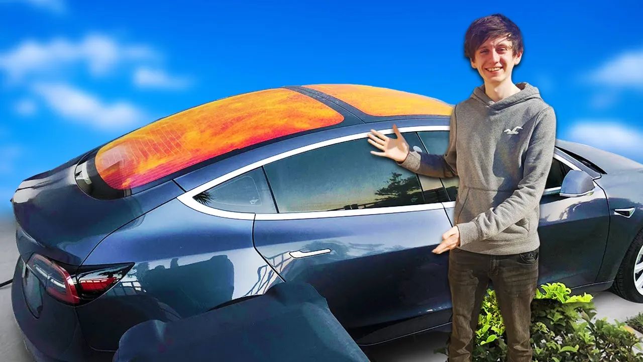 Video thumbnail for I tried to use 100% of my Tesla Model 3 charge WITHOUT driving!