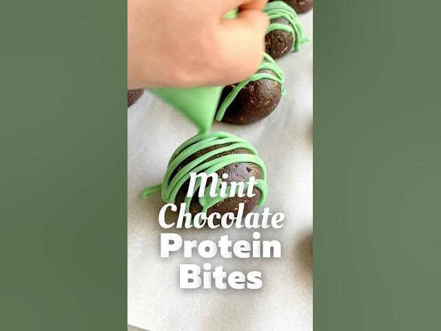 Video thumbnail for Easy Mint Chocolate Protein Bites | High Protein Snack #shorts