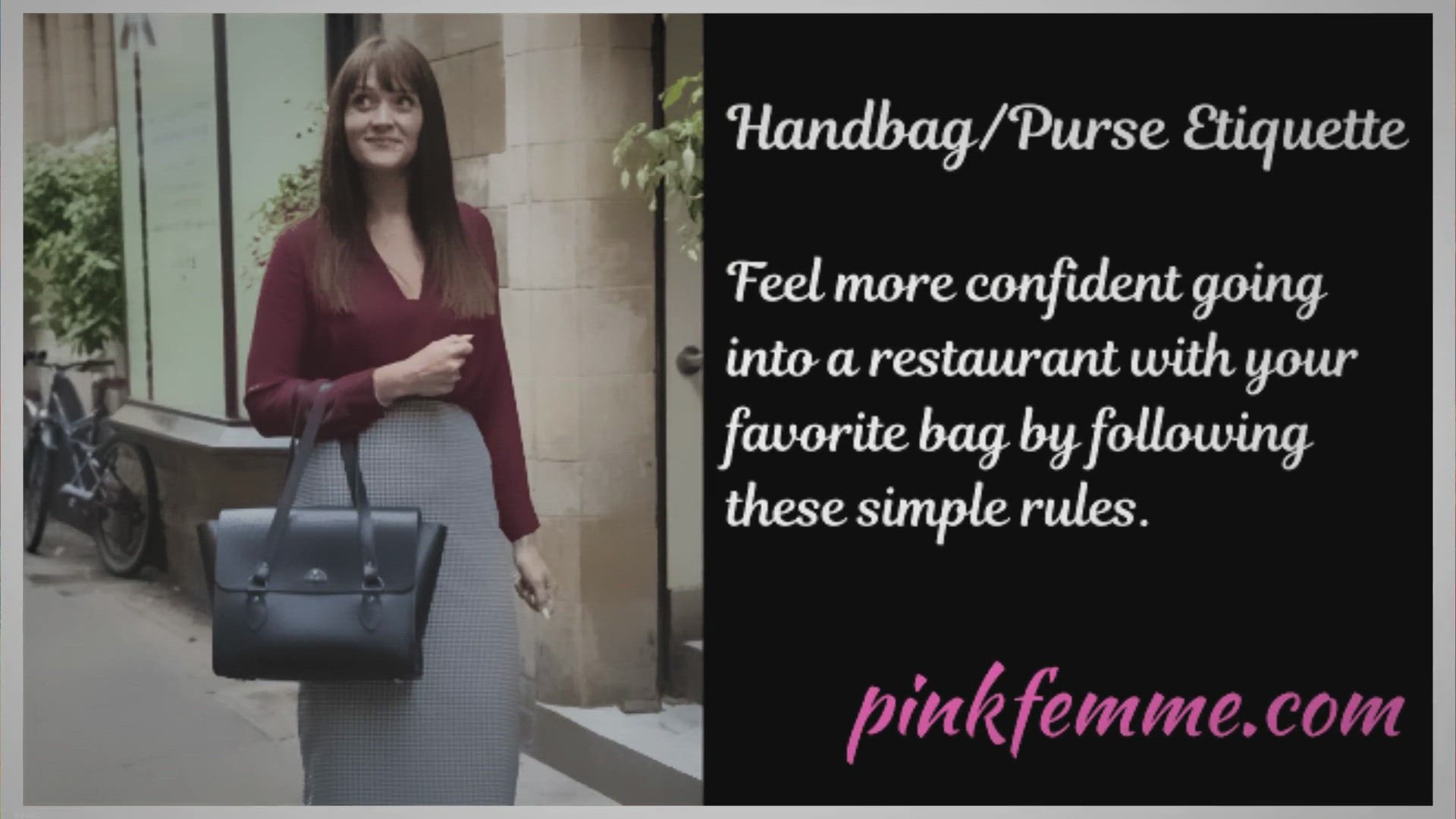 Video thumbnail for Where To Keep Your Purse or Handbag At A Restaurant
