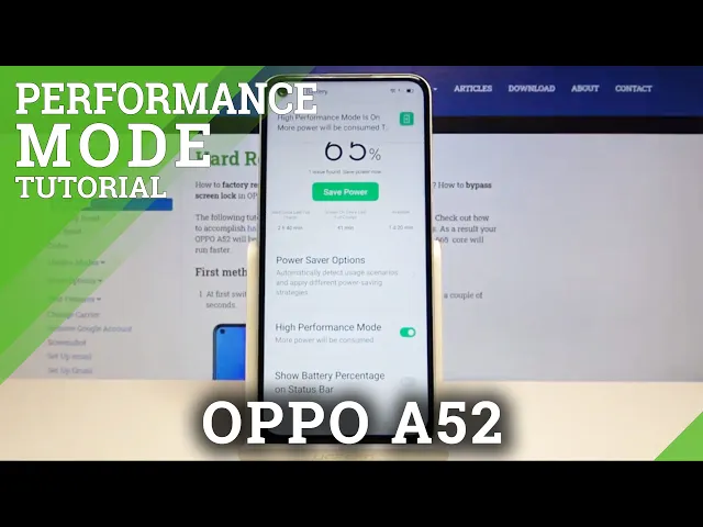 Video thumbnail for How to Enter Performance Mode on OPPO A52 - Activate High Performance Mode