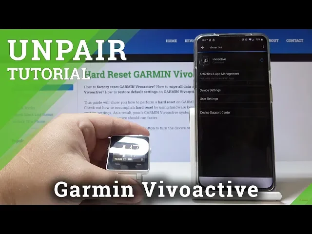 Video thumbnail for How to Unpair GARMIN Vivoactive from Smartphone - Disconnect Devices