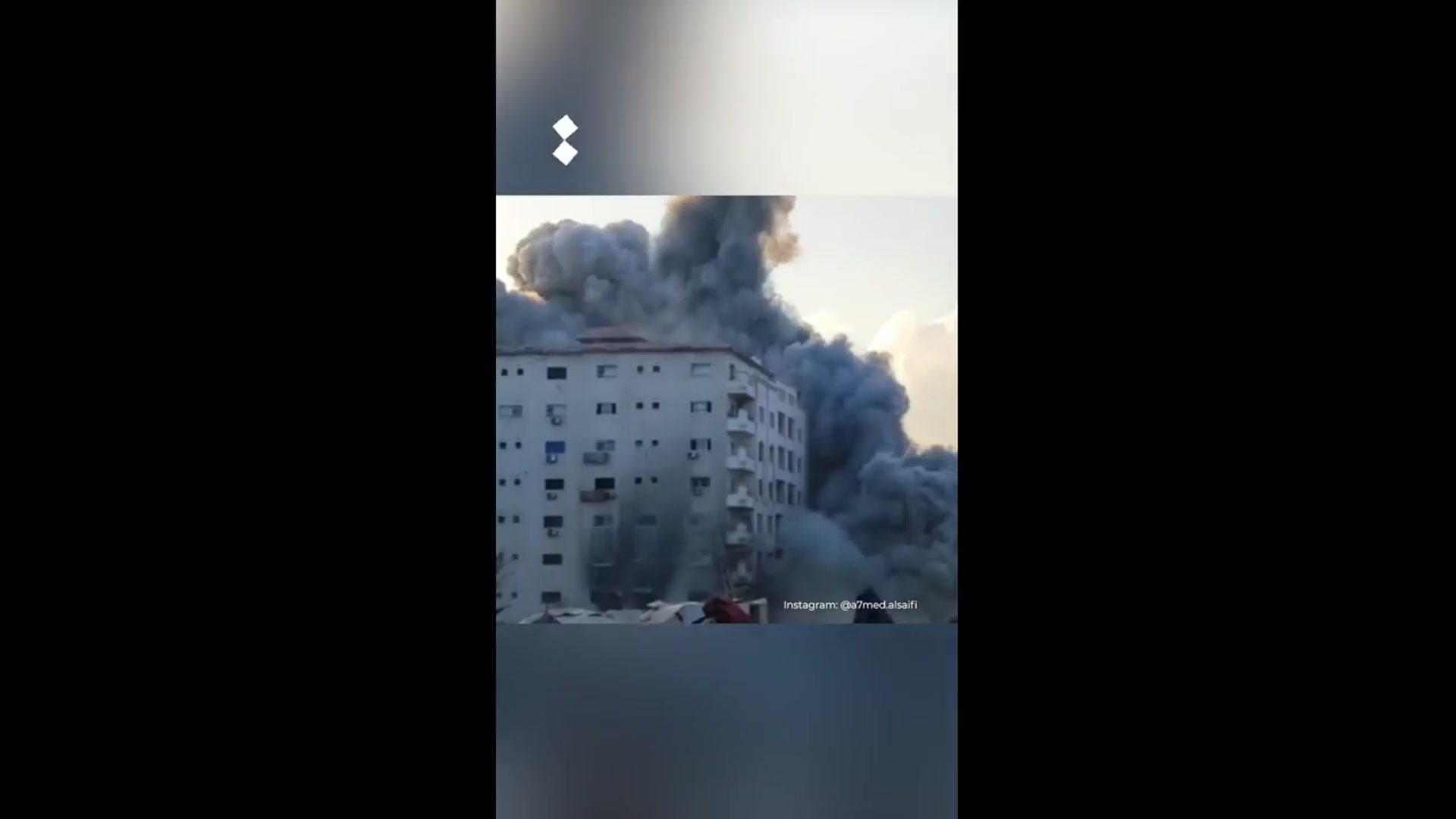 'Video thumbnail for Israeli forces destroy another Gaza City apartment building'