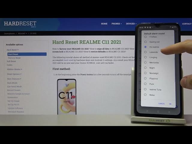 Video thumbnail for Alarm Tones on  REALME C11 2021 – Available Sounds of Alarms