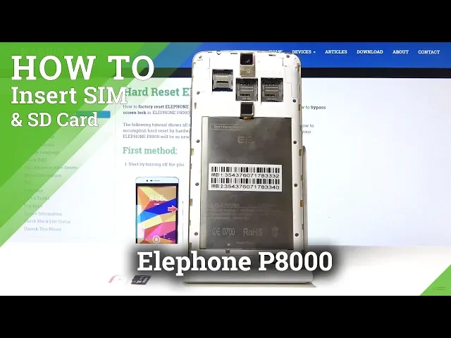 Video thumbnail for How to Insert SIM Card to Elephone P8000 - Put in Memory Card