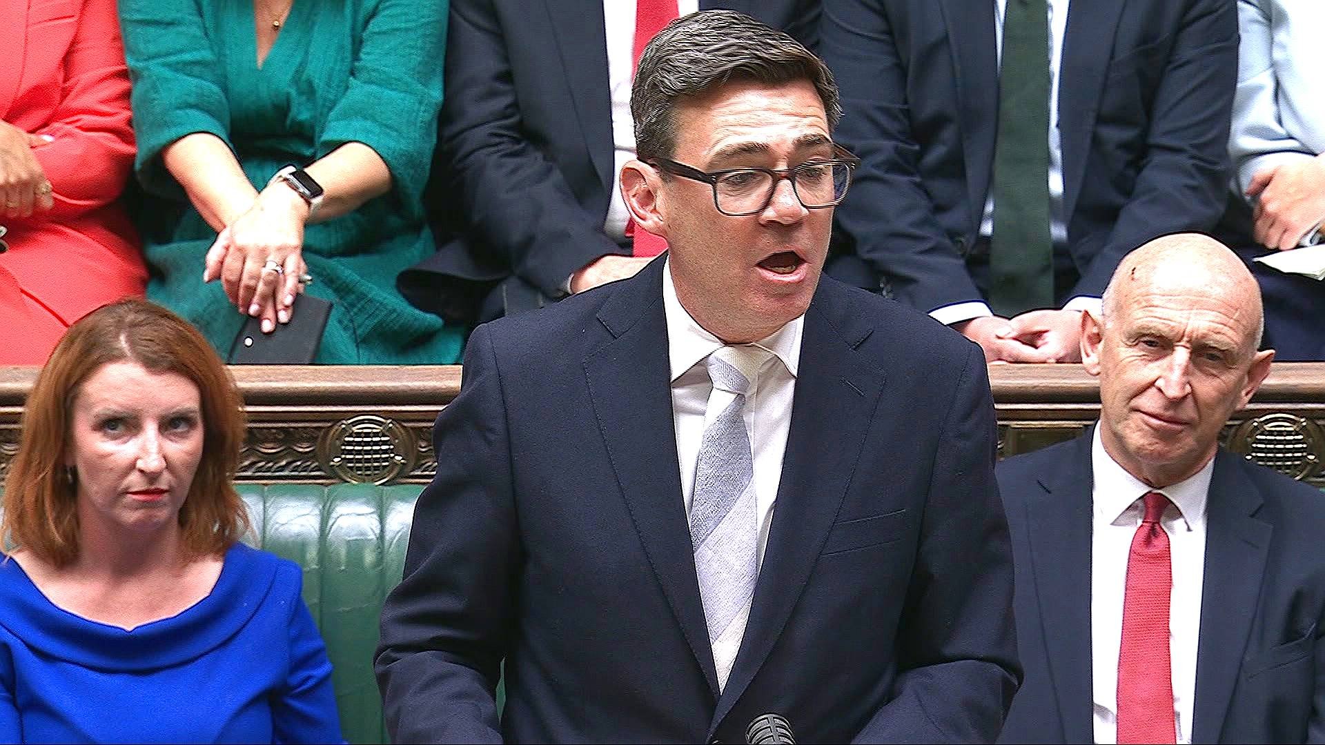 Video thumbnail for Andy Burnham faces first Commons test as UK's new prime minister