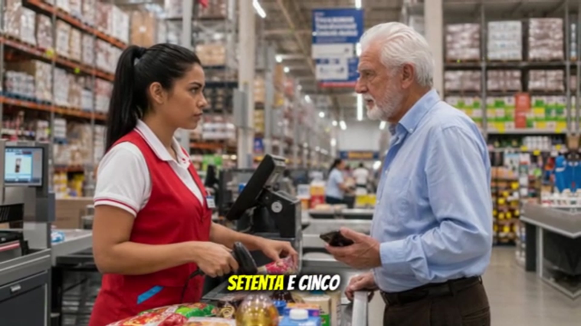 Video thumbnail for Ela Gritou 'VOCÊ É BURRO!' Para um Idoso no Caixa... Minutos Depois Descobriu Que Ele Era Pai do Dono do Supermercado!