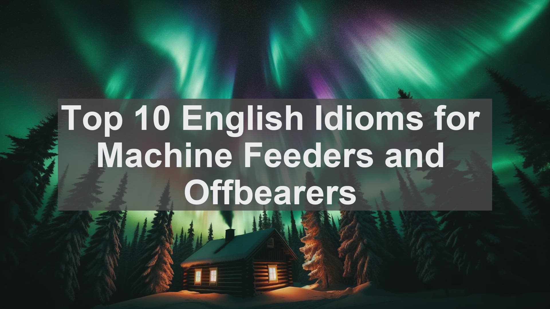 'Video thumbnail for Top 10 English Idioms for Machine Feeders and Offbearers'