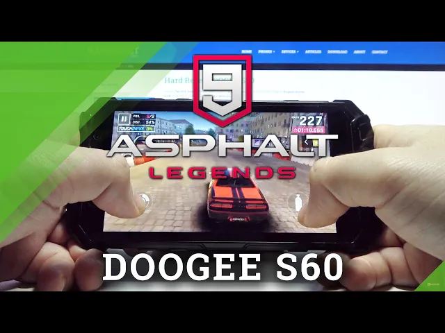 Video thumbnail for Asphalt 9 on DOOGEE S60