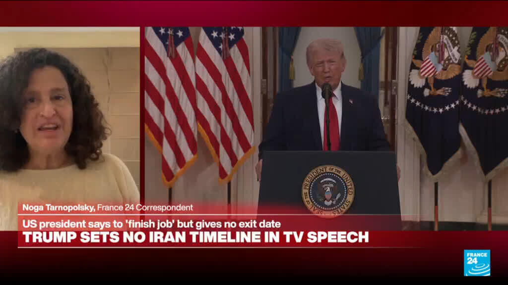 Video thumbnail for US war on Iran: Reactions in Israel as Trump’s address 'barely' mention ally