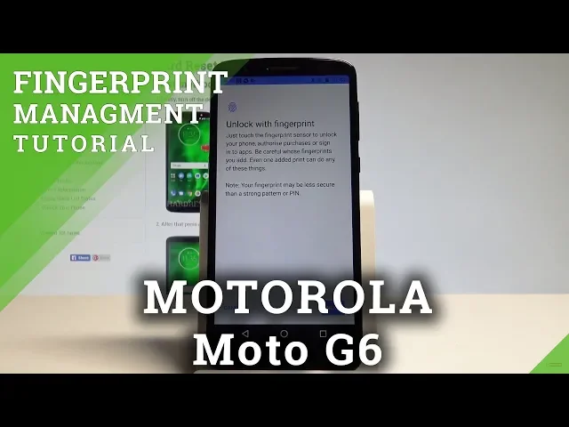 Video thumbnail for How to Add Fingerprint on MOTOROLA Moto G6 - Set Up Fingerprint Unlock |HardReset.Info