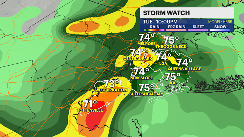 Video thumbnail for STORM WATCH:  Flooding concerns this evening in the Bronx