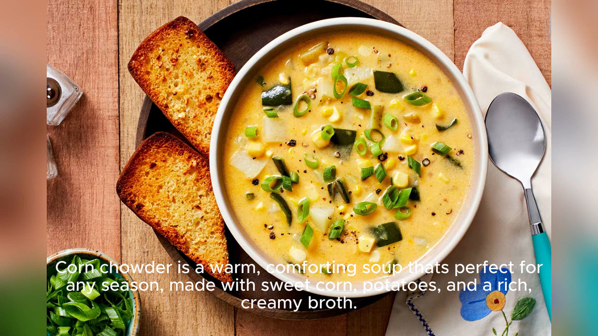 Video thumbnail for creamy corn chowder recipe
