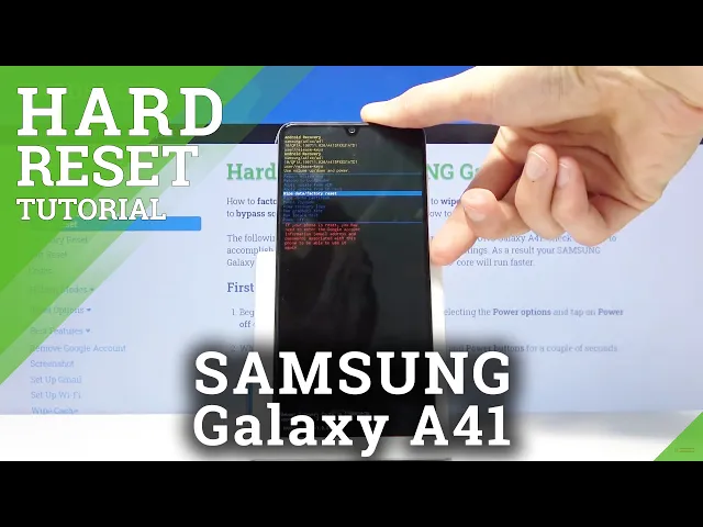 Video thumbnail for How to Remove Screen Lock on SAMSUNG Galaxy A41 – Hard Reset by Recovery Mode