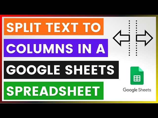 Video thumbnail for How To Split Text To Columns In A Google Sheets Spreadsheet? [in 2025]