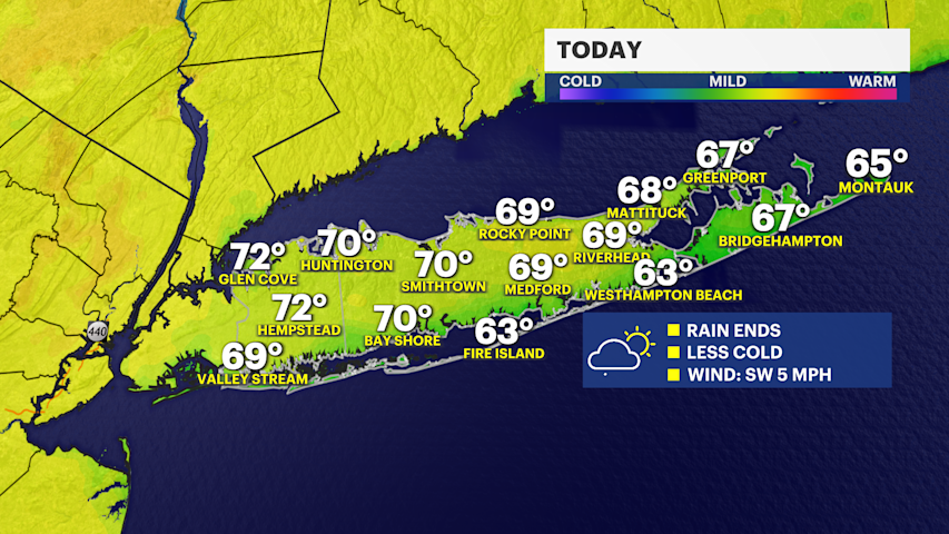 Video thumbnail for Rain is tapering off this afternoon and conditions look nice this evening on Long Island