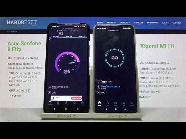 Video thumbnail for Asus ZenFone 8 Flip vs Xiaomi Mi 11i - Wi-Fi Speed Test Comparison | by Ookla