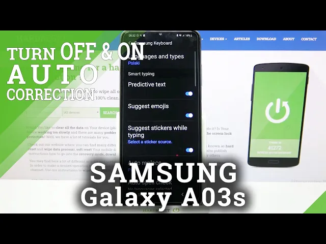 Video thumbnail for How to Enter Text Correction Options in SAMSUNG Galaxy A03S – Keyboard Settings