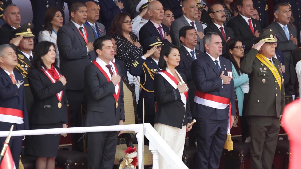 Video thumbnail for Peru: Peru's President-elect Keiko Fujimori leads Independence Day civic-military parade in Lima​​​​​​​.